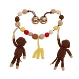 Gehäkelte Kinderwagenkette Affe CHARLIE in Braun von SindiBaba_Fair-Trade und in Handarbeit hergestellt_Ansicht von hinten