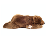 Kuscheltier Großer Braunbär liegend von Teddy Hermann_45 cm_Plüschtier Qualitätsprodukt_Seitliche Ansicht