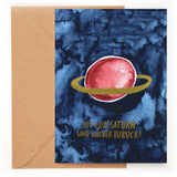 Funkelnde Klappkarte | ..Bis zum Saturn und wieder zurück!