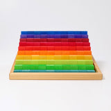 Grimm's 100 Stufenzählstäbe in Fronansicht nach Größe sortiert