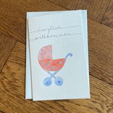 Klappkarte zur Geburt_herzlich Willkommen_Unikat02