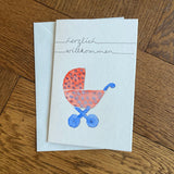 Klappkarte zur Geburt_herzlich Willkommen_Unikat01