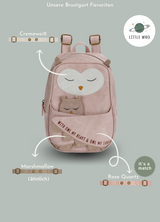 Little Who Rucksack Eule Isolde mit Brustgurt Optionen