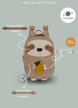 Little Who Rucksack Faultier Norbert mit Brustgurt Optionen