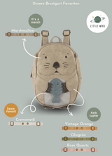 Little-Who-Rucksack-Otter-Mathilda-Brustgurt-Olivgruen