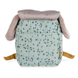 Moulin-Roty-Trois-Lapins-Kinderrucksack-gruen-aufgeklappt