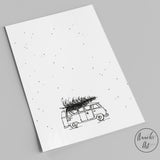 Postkarte zu Weihnachten Weihnachtsbulli von Annelis Art