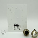 Postkarte zu Weihnachten Weihnachtsbulli von Annelis Art_02