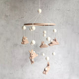 Kaninchen Mobile aus Schafswolle von BeYoona