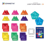 Inhalt von Connetix Lights Star Pack