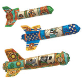 Drei bunt bemalte Do It Yourself Flugzeuge Djeco