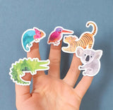 Lustige Kindersticker von Frau Ottilie_Wilde Tiere_Ansicht