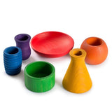 Bunte Holzgefäße von Grapat