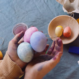 Grapat Osterdeko Sunrise Eggs in Holzschüssel