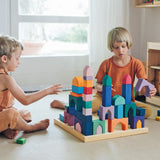 Kinder spielen mit Grimm's Baukasten 1001 Nacht