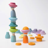 Regenbogenfreunde mit Bauringen Pastell von Grimm's