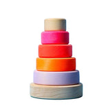 Kleiner Holz-Scheibenturm von Grimm's in Neonpink