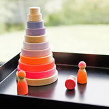 Neonfreunde Pink von Grimms mit großem Scheibenturm Neonpink