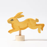 Steckfigur springender Hase von Grimm's in Seitenansicht