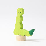 Steckfigur Wurm von Grimm's in Schrägansicht