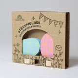 Grimms Steckfiguren Osterei-Duo Blümchen in Verpackung