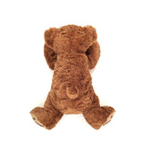 Brauner liegender Teddy von Hermann Teddy_Ansicht von hinten