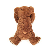Brauner liegender Teddy von Hermann Teddy_Ansicht von hinten