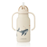 Kindertrinkflasche Kimmie von Liewood Modell Sea Creature mit Trinkhalm