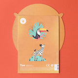 Rückseite der Verpackung von Kindertattoos mit Dschungel-Motiven von Londji