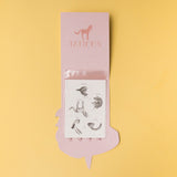 Aufgeklappte Verpackung von Kindertattoos Einhorn von Londji