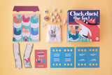 Übersicht Inhalte Kooperationsspiel "Cluck, cluck! The fox!" von Londji