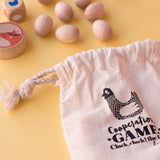 Jutebeutel Kooperationsspiel "Cluck, cluck! The fox!" von Londji