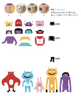 Übersicht Inhalt Beobachtungs und Reaktionsspiel "My Monsters" von Londji