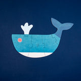 Wal von Puzzle Blue von Londji mit 7 Meerestiere-Wendepuzzlen für Kinder ab 2 Jahren