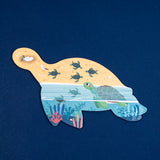 Schildkröte von Puzzle Blue von Londji mit 7 Meerestiere-Wendepuzzlen für Kinder ab 2 Jahren