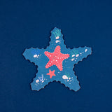 Seestern von Puzzle Blue von Londji mit 7 Meerestiere-Wendepuzzlen für Kinder ab 2 Jahren