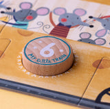 Detailansicht von Londji Puzzle "My little train" mit 10 kleinen Puzzeln