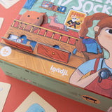 Ausschnitt Verpackung Detailansicht Londji Beobachtungsspiel Where are my socks?