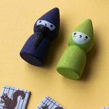 Spielfiguren von "The fairy & the wizard" Kooperationsspiel von Londji