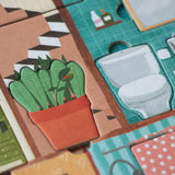 Pflanze und Toilette als Verstecke im Spielhaus des Londji Versteckspiels