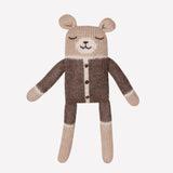 Teddy von Main Sauvage in Mokka-Strampler aus Alpakawolle