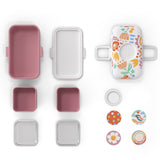Überblick Einzelteile Bento-Box Tresor Graphic Papercut von Monbento