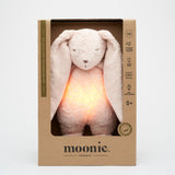 Moonie Einschlafhilfe und Kuscheltier-Hase im Farbton Organic Rosé