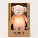 Moonie Einschlafhilfe Teddybär im Farbton Rose in Verpackung
