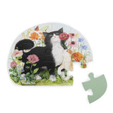 Katzen-Puzzle der 4 Mini Puzzle Tiere von Moulin Roty