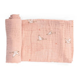 Mulltuch mit Schwänen aus Bio-Baumwolle von Moulin Roty