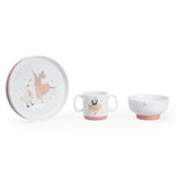 Teller, Tasse und Schüssel von Porzellangeschirr-Set von Moulin Roty "La Petit école de danse"