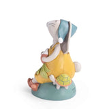 Spardose Trois Lapins von Moulin Roty in Seitenansicht