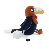Spieluhr Vogel Litchi von Moulin Roty mit herausgenommenem Spielwerk in Seitenansicht