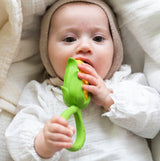 Kind mit Oli & Carol Maiskolben Beißring und Rassel